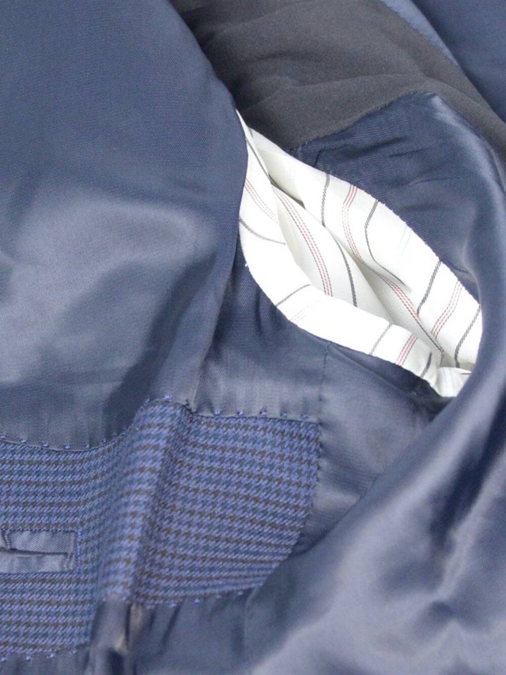 Lauren Ralph Lauren Blue Micro-Houndstooth Sport Coat 50R - Picture 7 of 10
